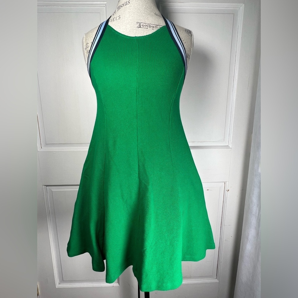 NWT Anthropologie’s Daily Practice Crisscross-Back Swing Mini Dress green Sz M